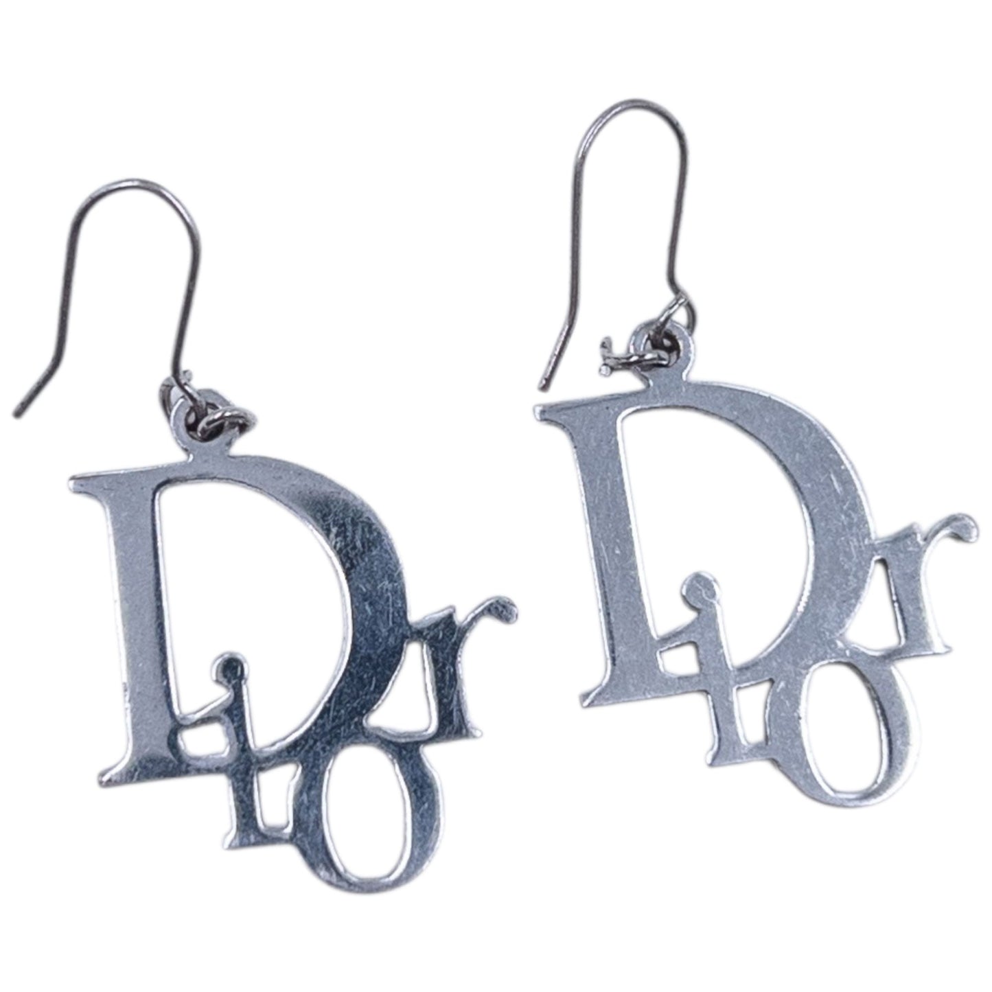 Vintage 2000s Dior Silver Logo Earrings