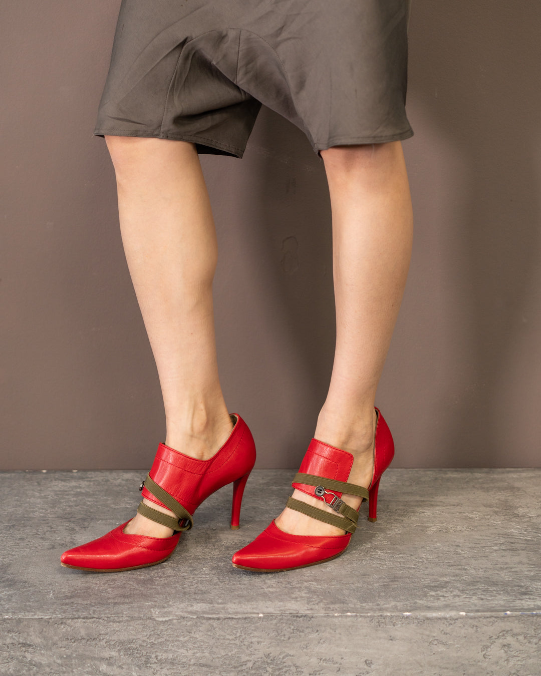 DIRK BIKKEMBERGS HEELS (EU 37) | DEFAULT TITLE, Red
