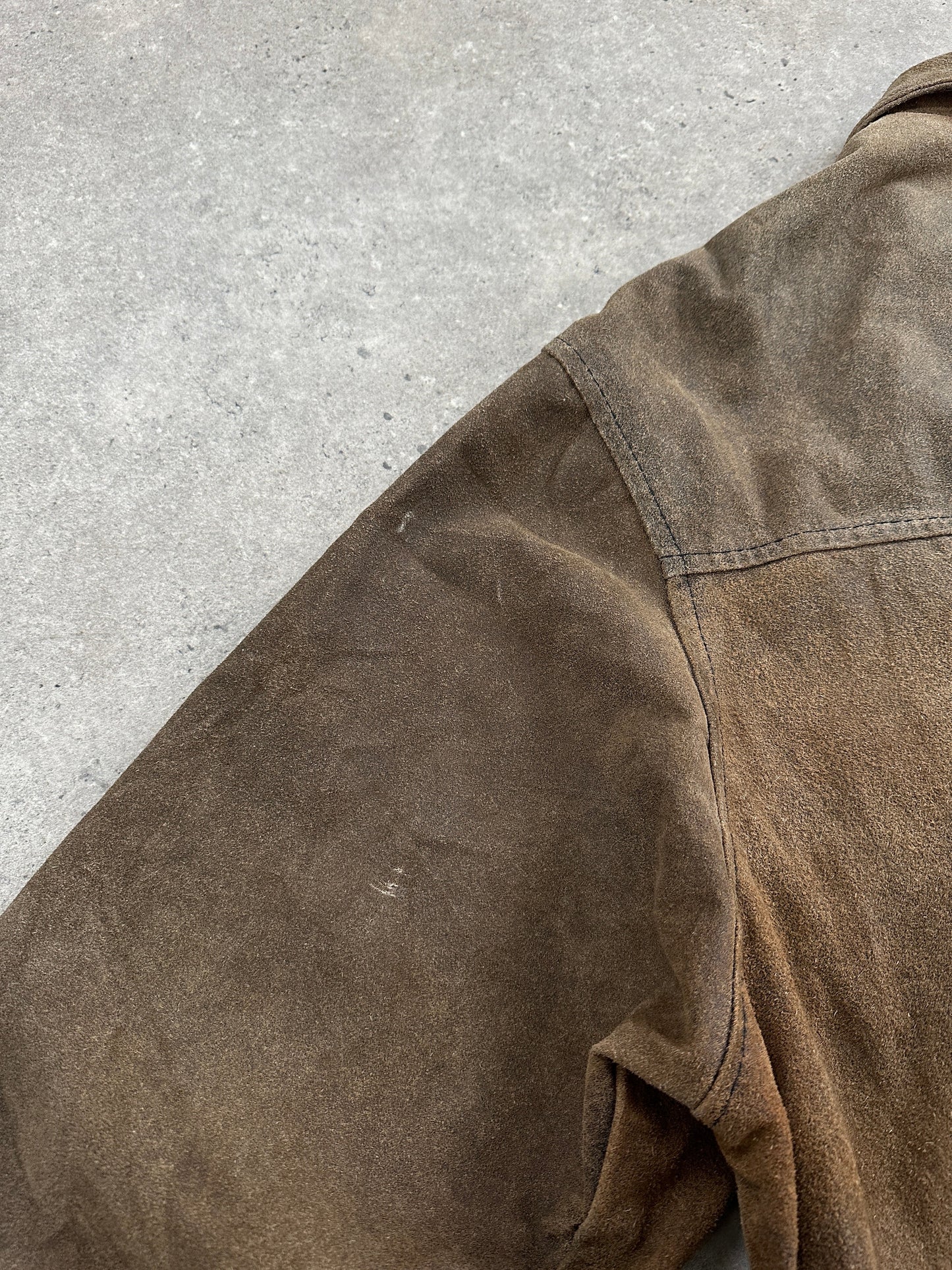 Vintage 1980s Boxy Leather Jacket - XL