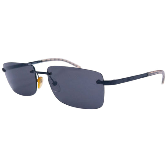 Vintage 2000s Burberry Nova Check Rimless Sunglasses | O/S, Black