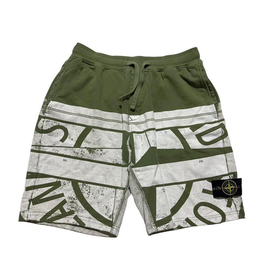 Stone Island Printed Cotton Shorts