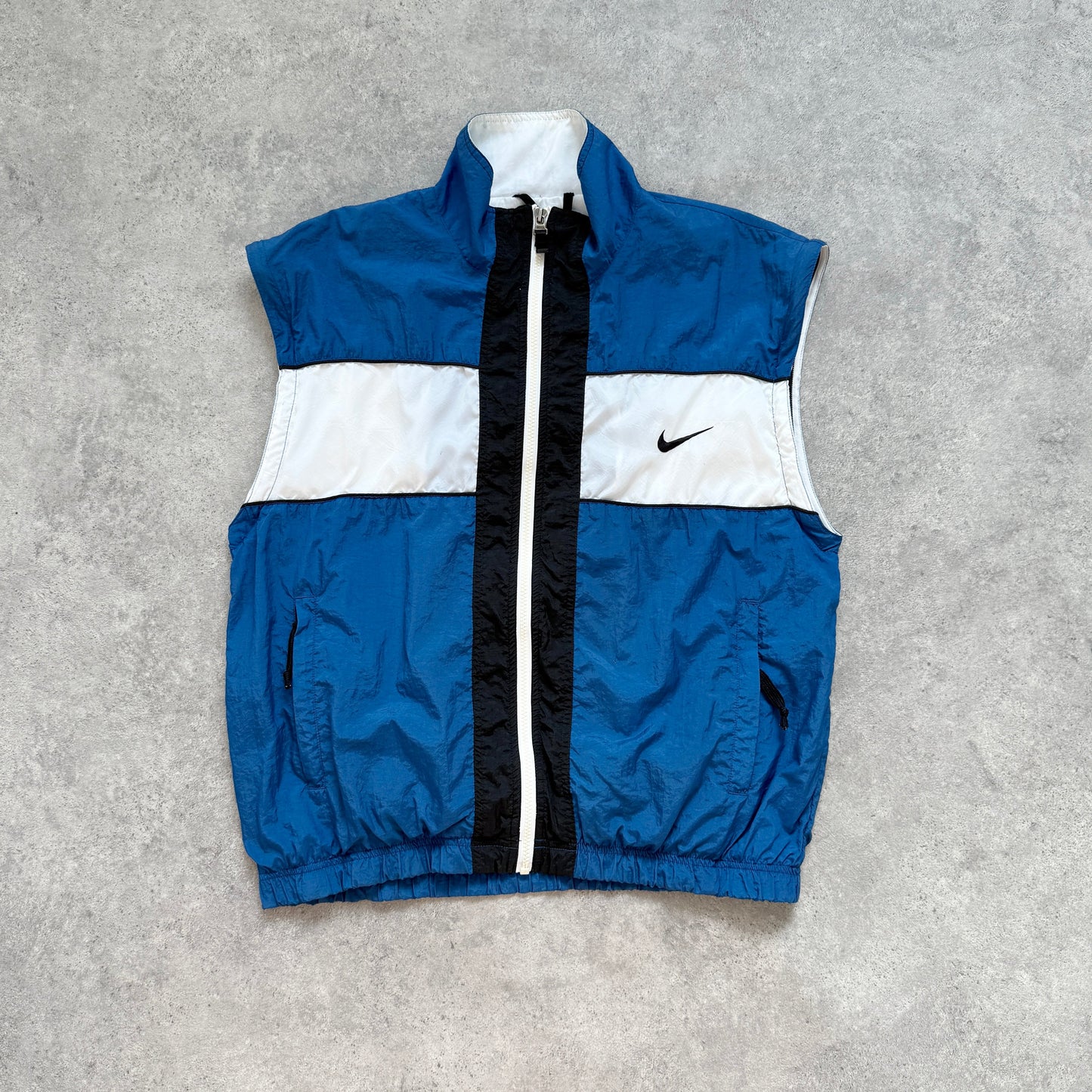 Nike 1990s lightweight convertible spellout shell jacket (M)