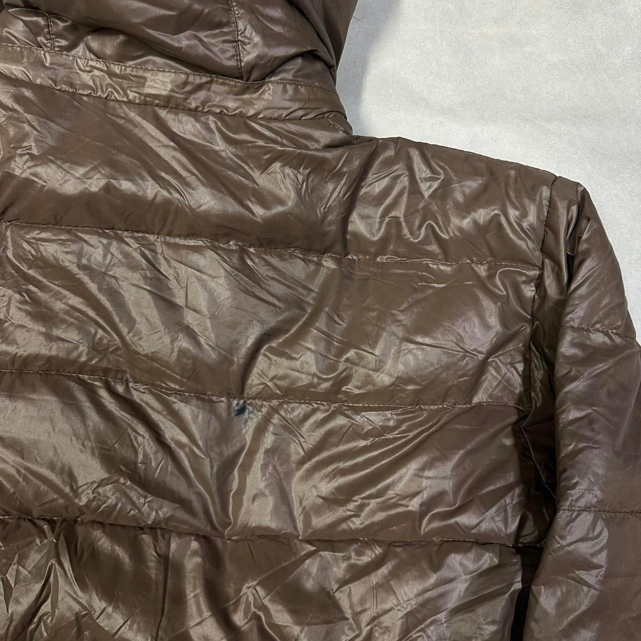 Marmot Fur Hood Puffer Jacket In Brown ( M )