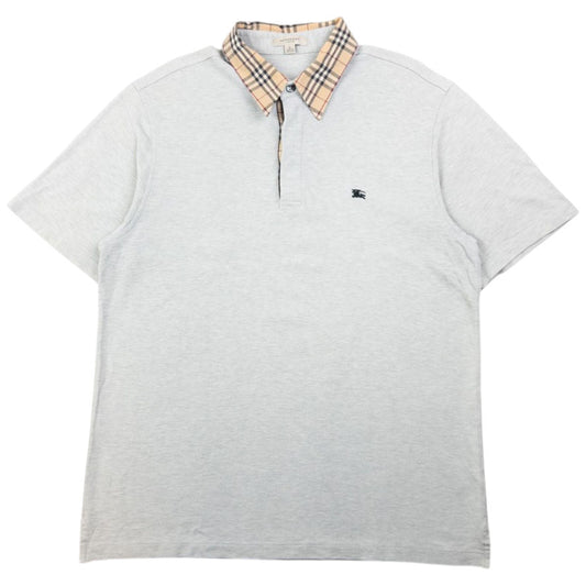 Vintage Burberry Nova Check Collar Polo Shirt Size M