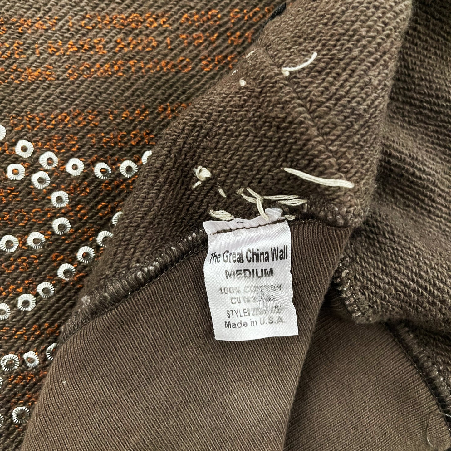 The Great China Wall Los Angeles Hoodie - S | Small, Brown