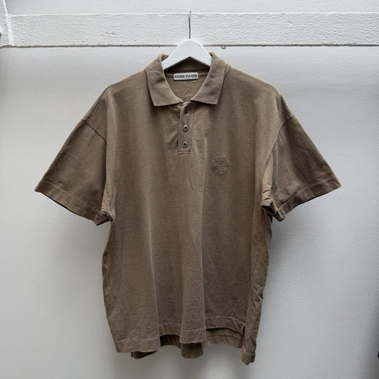 90’s Stone Island Polo Shirt (XL) | XL, Red