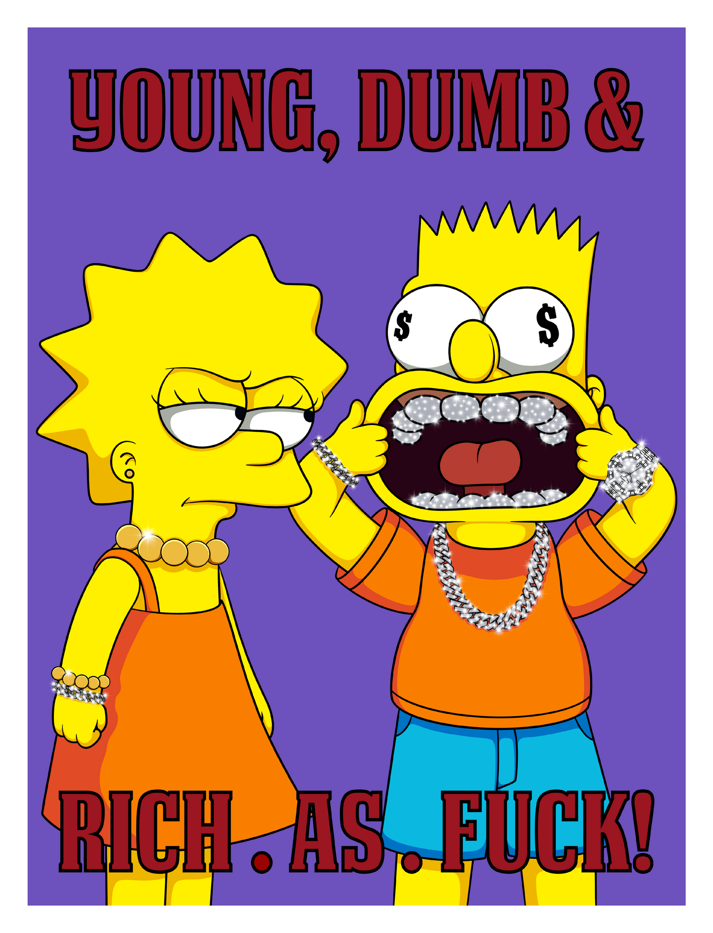 "RICH AS F*CK" - LIMITED EDITION ART PRINT | Default Title, Red