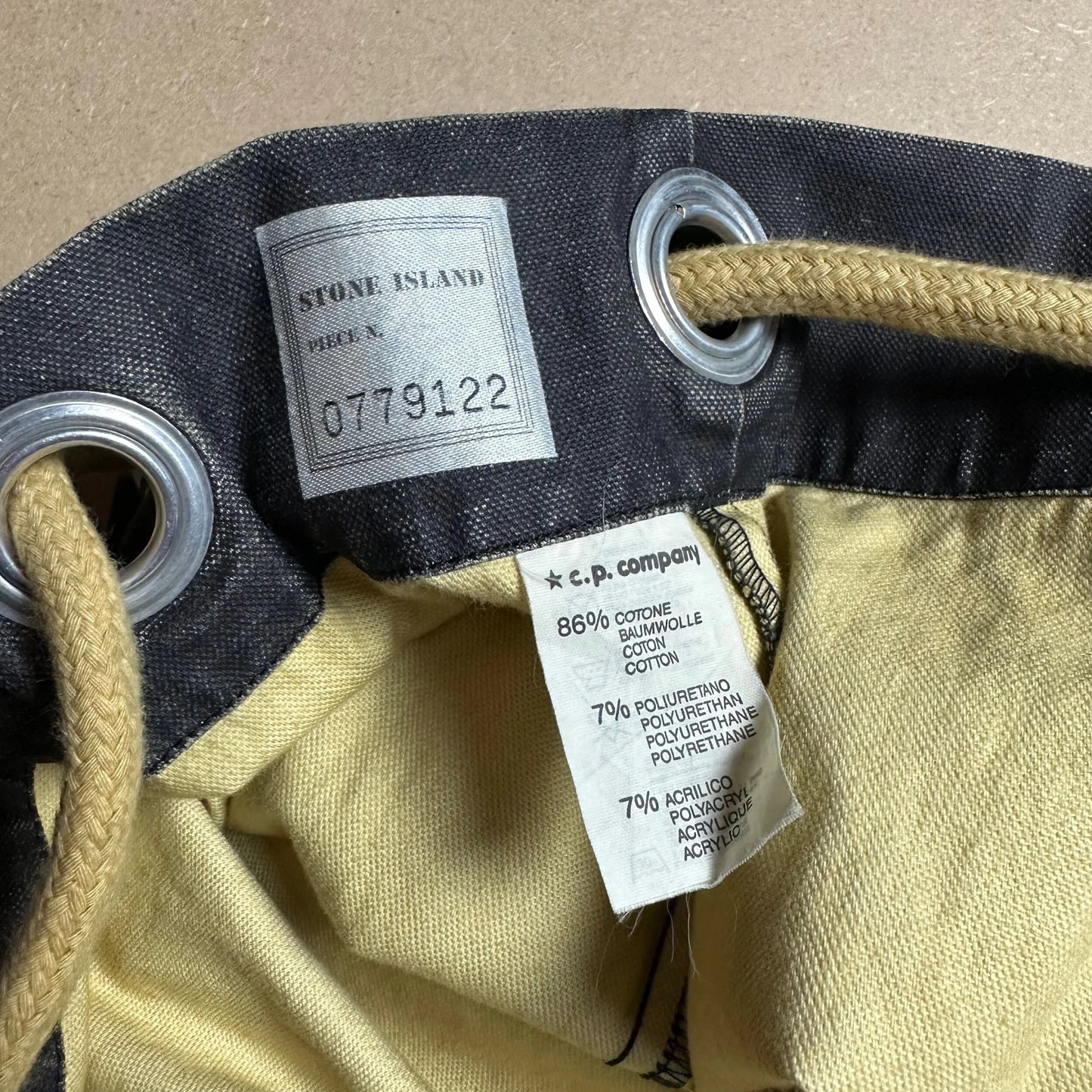 S/S 1986 Midnight Grey Sail Cloth Marina Duffle Sack