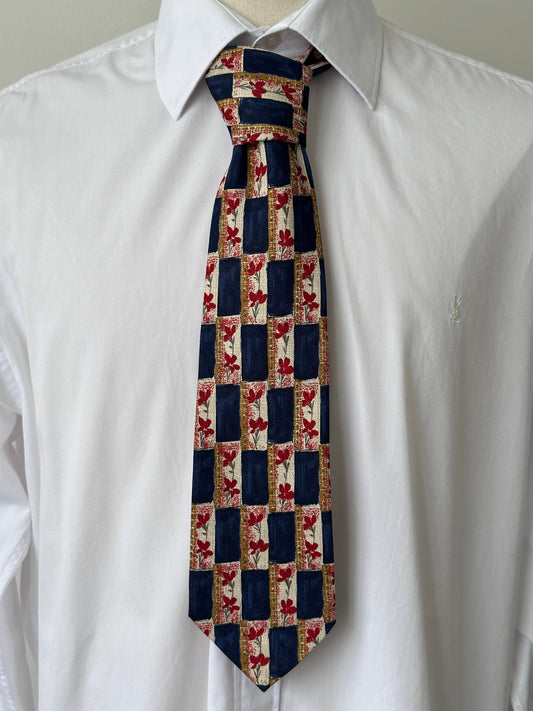 Yves Saint Laurent 1990s Pure Silk Logo Tie