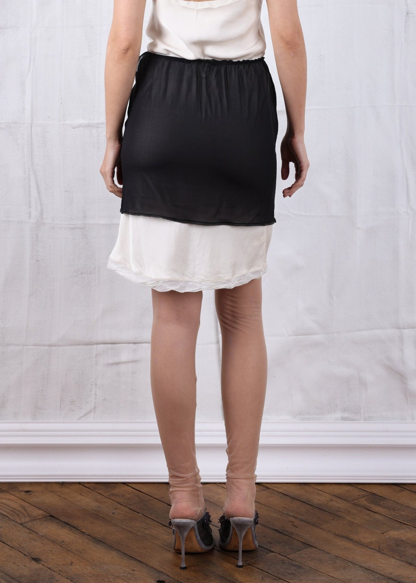 Sheer Prada black skirt