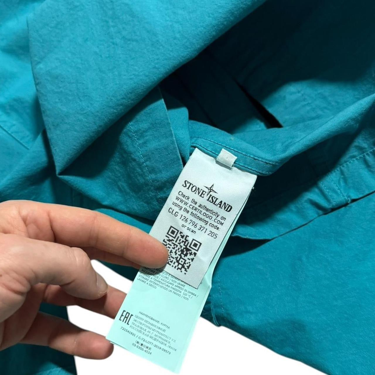 Stone Island Cotton Cordura Field Jacket | Large, Turquoise