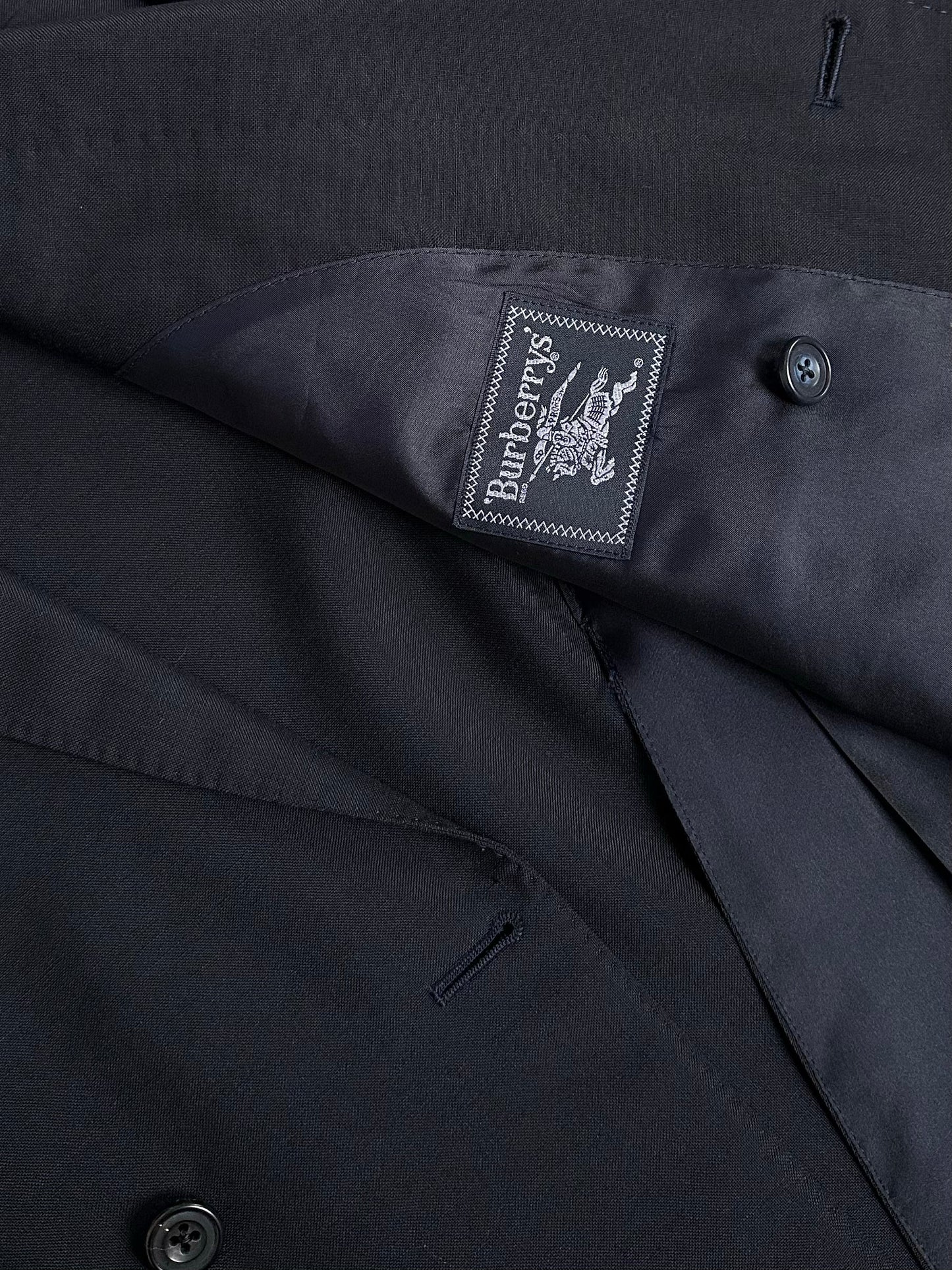 Burberry 1990s Wool Mohair Double Breasted Blazer - L/XL