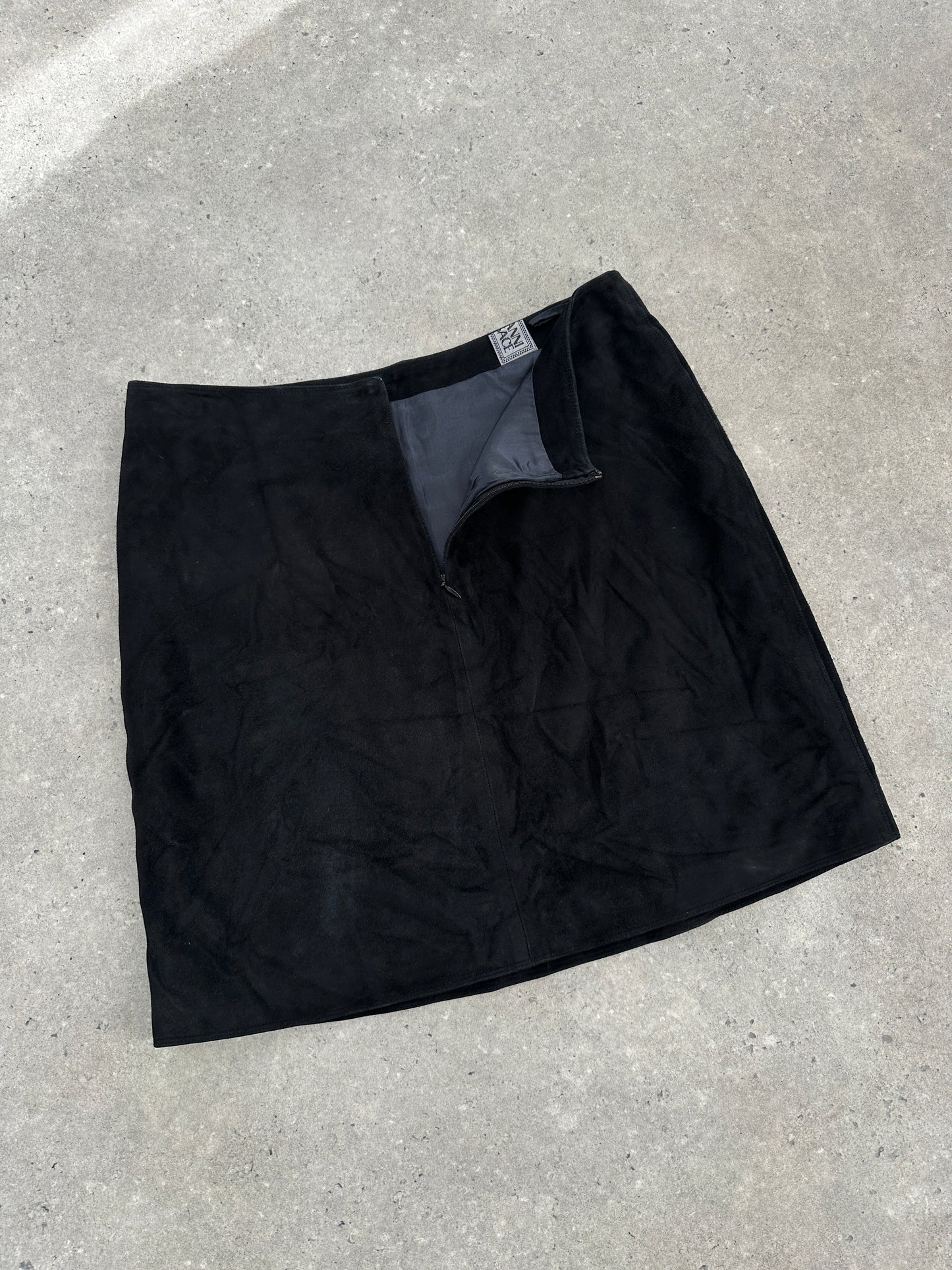 Gianni Versace 1990s Suede Mini Skirt - W30