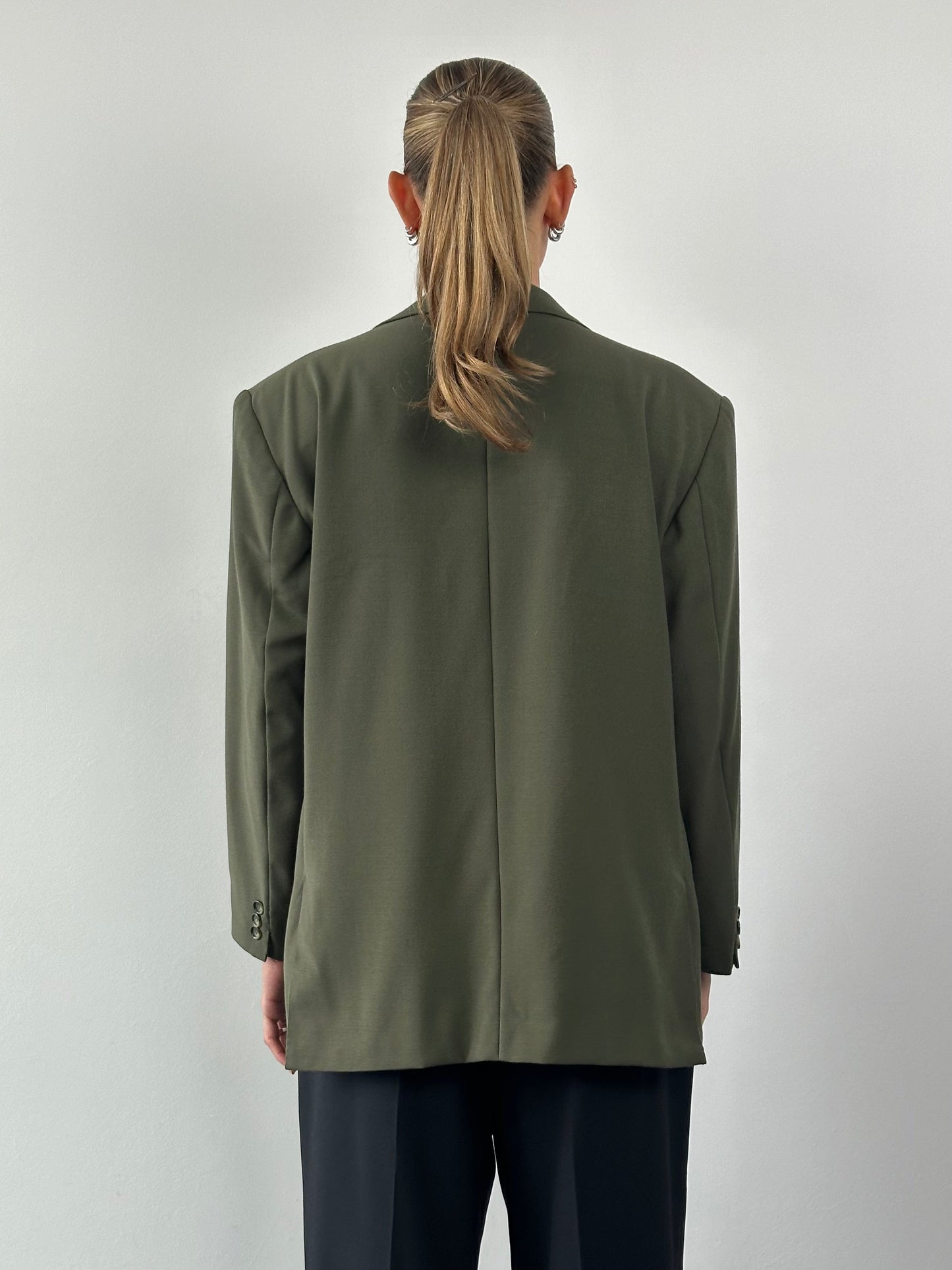 Max Mara Wool Double Breasted Blazer - XL