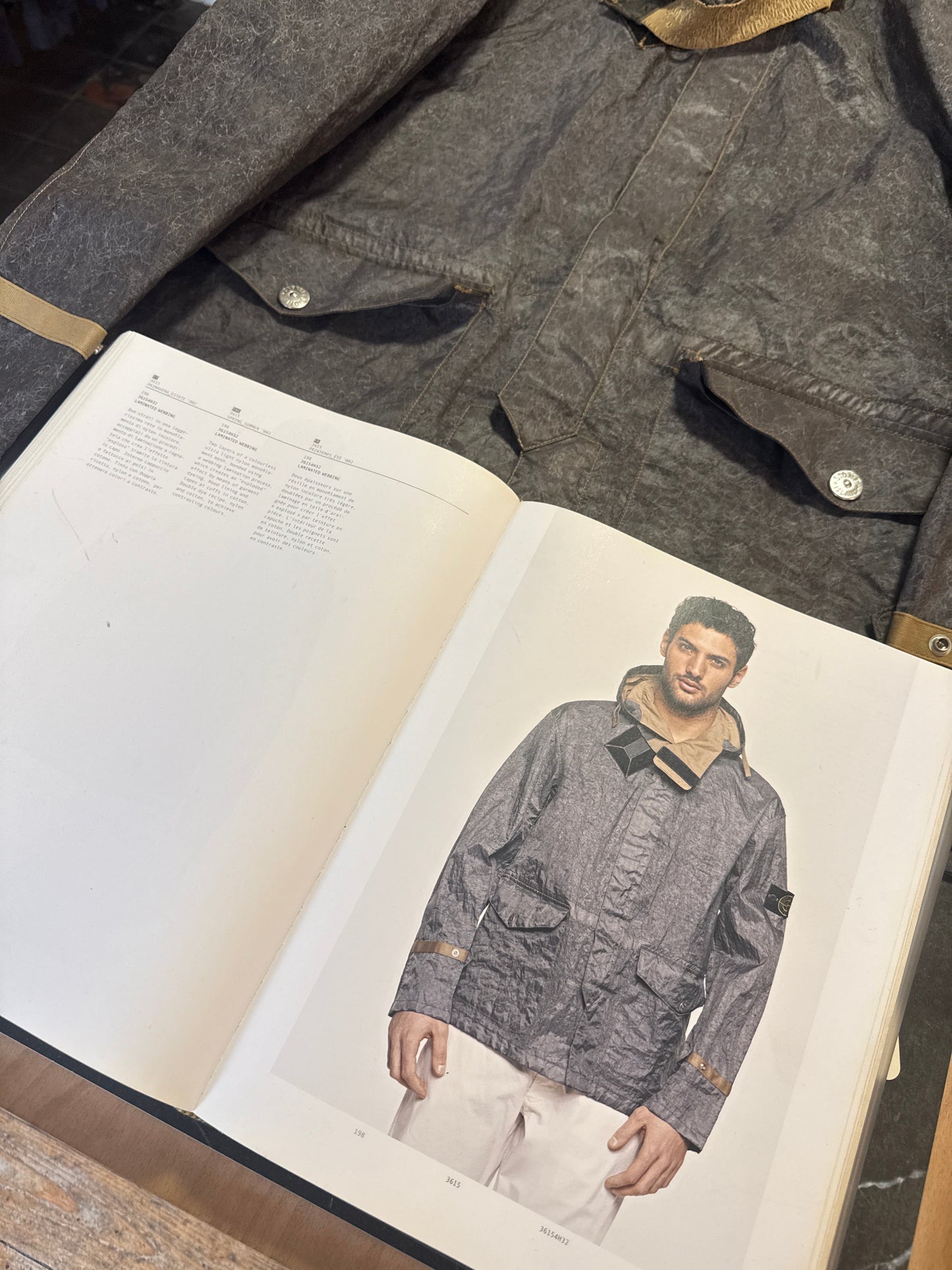 Stone Island SS/02 Laminated Webbing Jacket M | O/S, Grey