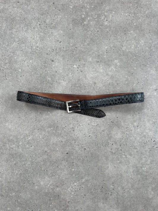 Vintage 1990s Python Leather Belt - W31-34