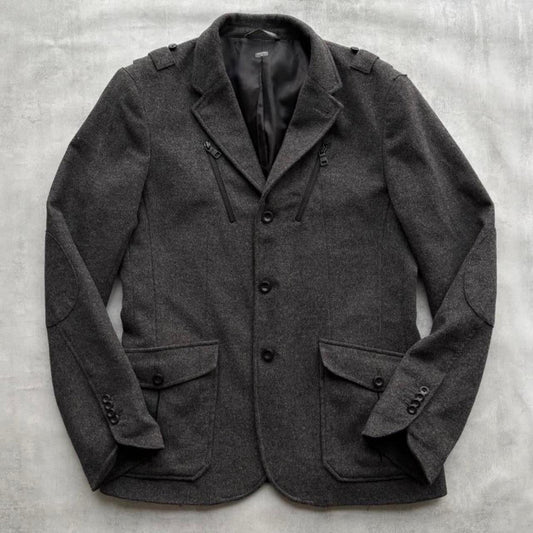 ARMANI MILITARY BLAZER | O/S, Charcoal