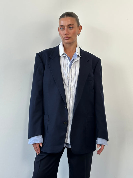 Yves Saint Laurent Menswear 1990s Pure Wool Bespoke Button Blazer - 46R/XL