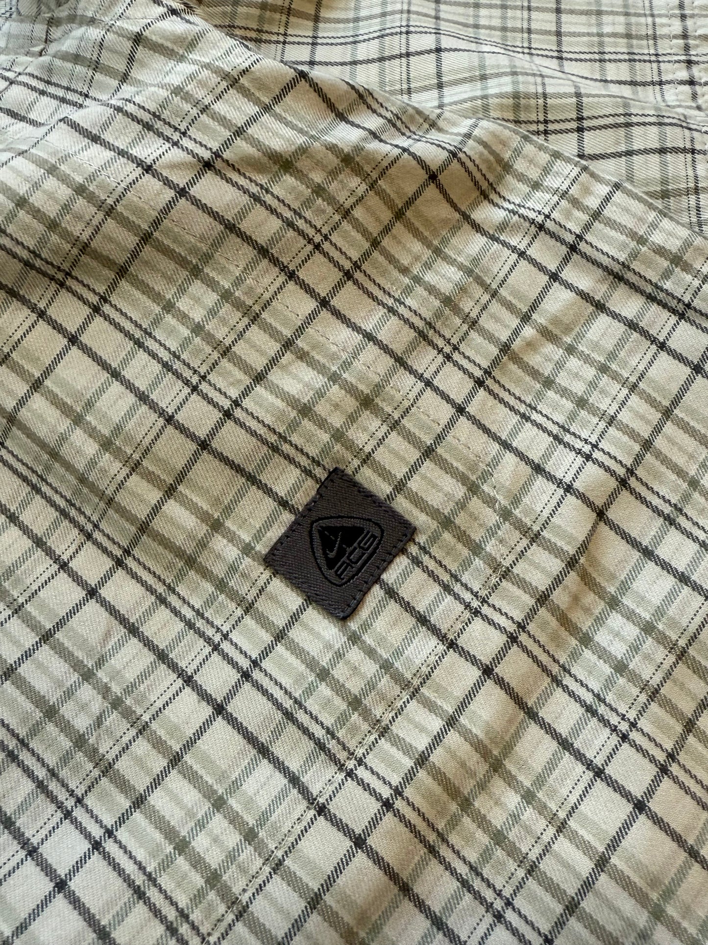 Nike ACG 2000's Plaid Check Shirt L | Large, Beige