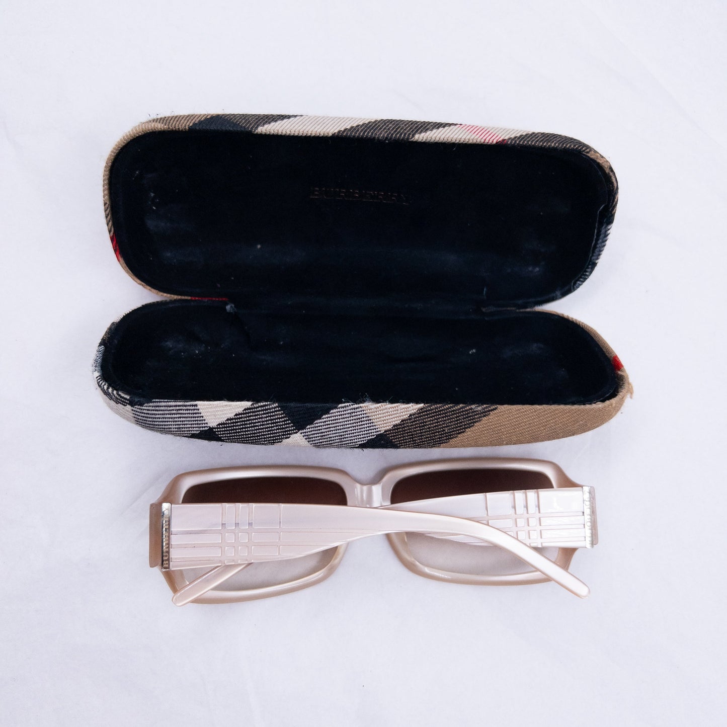 Vintage Burberry Nova Check Embossed Sunglasses