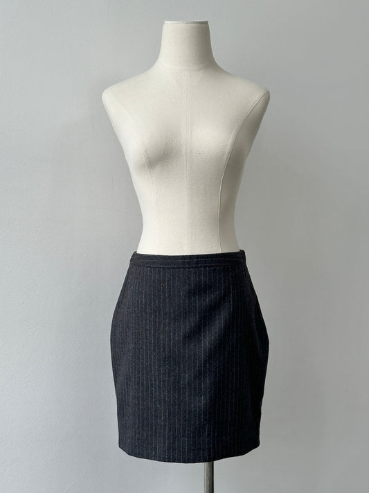 Joseph Pure Virgin Wool Striped Mini Skirt - W28
