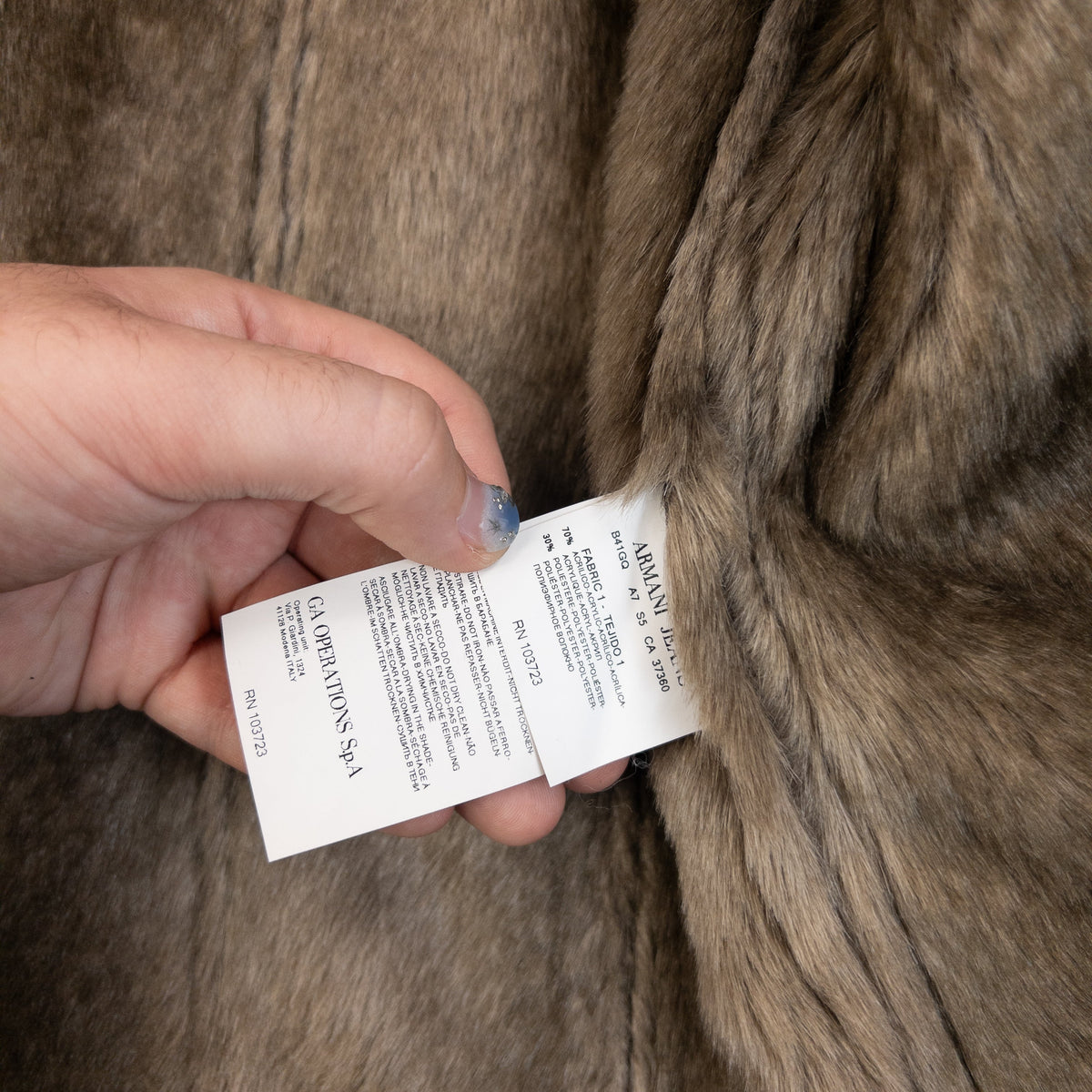 Vintage 2000s Armani Jeans Fur Lined Suede Jacket Womens Size S | Small, Brown
