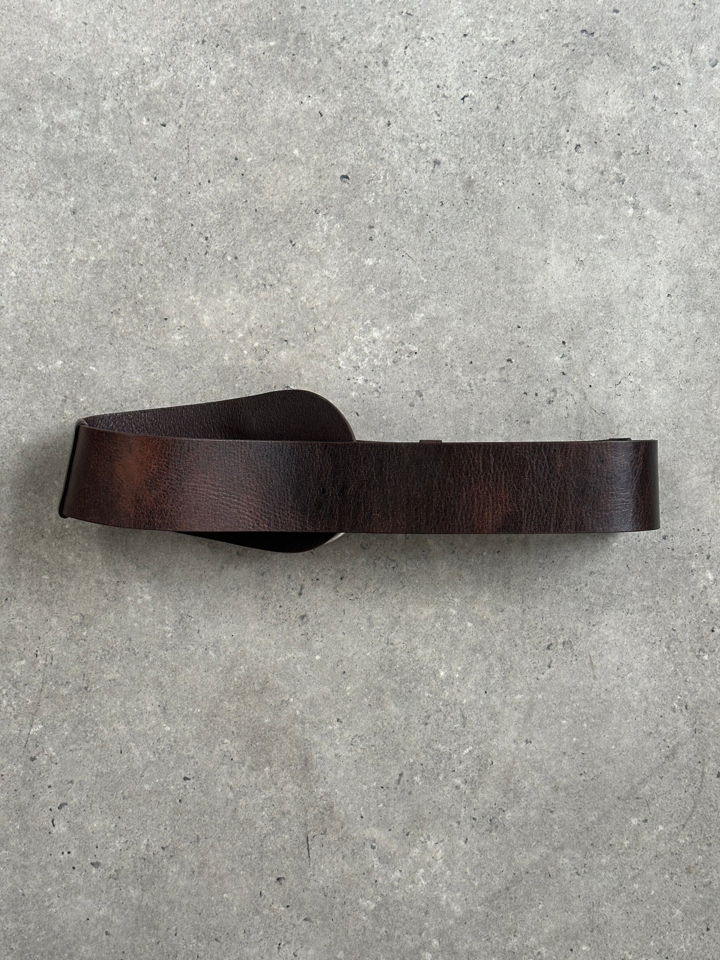Vintage 2000s Leather Chunky Belt - One size