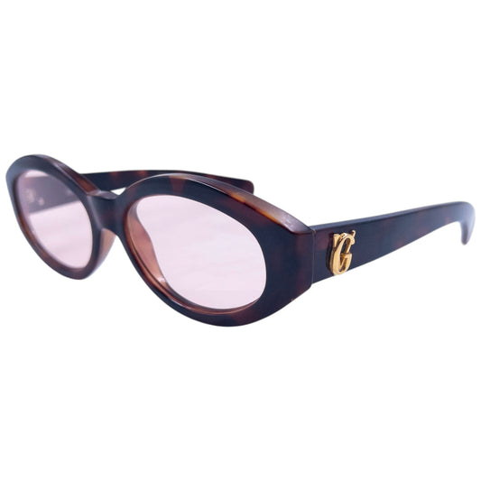 Vintage 2000s Gianni Versace Tortoise Shell Sunglasses | O/S, Brown