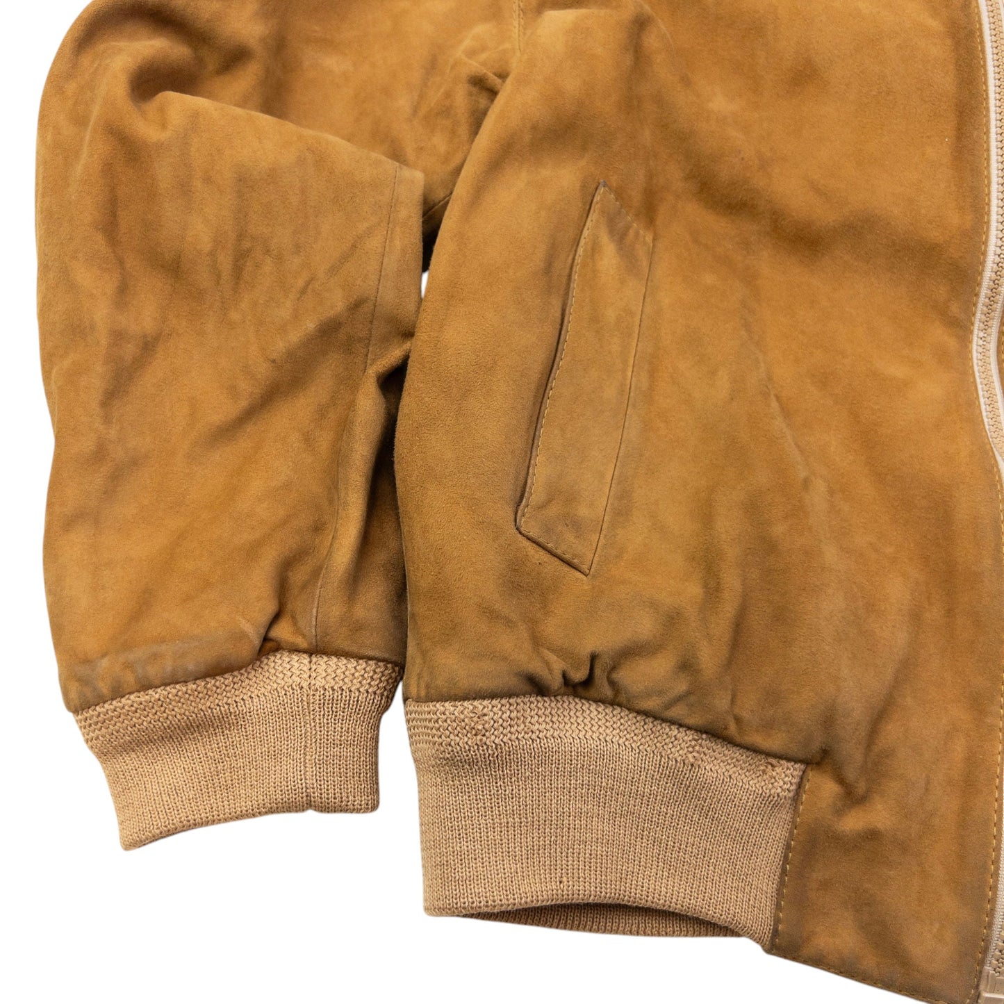 Vintage 90s Burberry Suede Bomber Jacket Size S | Small, Brown