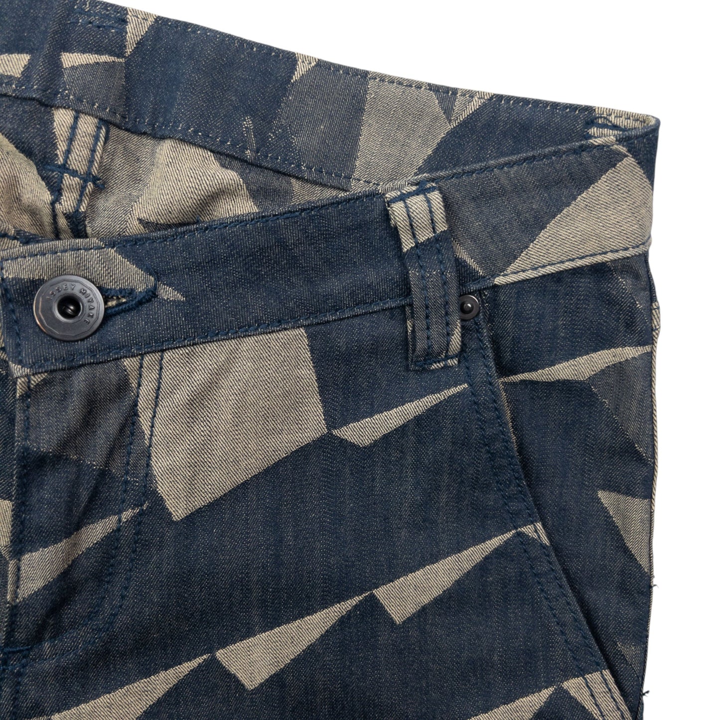 Vintage 2009 Issey Miyake Geometric Denim Jeans Size W28 | W28, Multicoloured