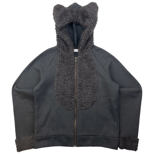 Vintage Ne-Net By Issey Miyake Zip Up Fleece Animal Hoodie Womens Size M
