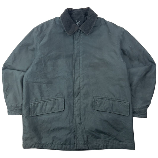 Vintage 90s YSL Yves Saint Laurent Padded Zip Up Jacket Size L | Large, Green