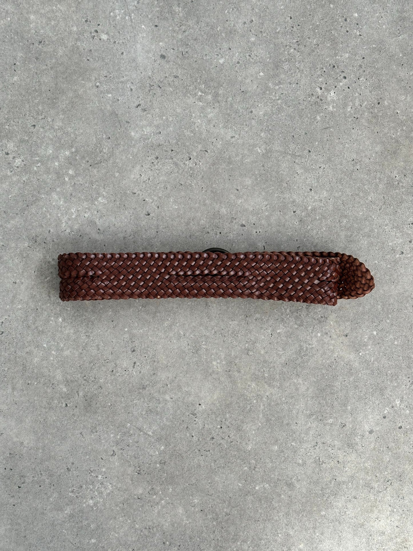 Vintage 1990s Leather Woven Belt - W24-29