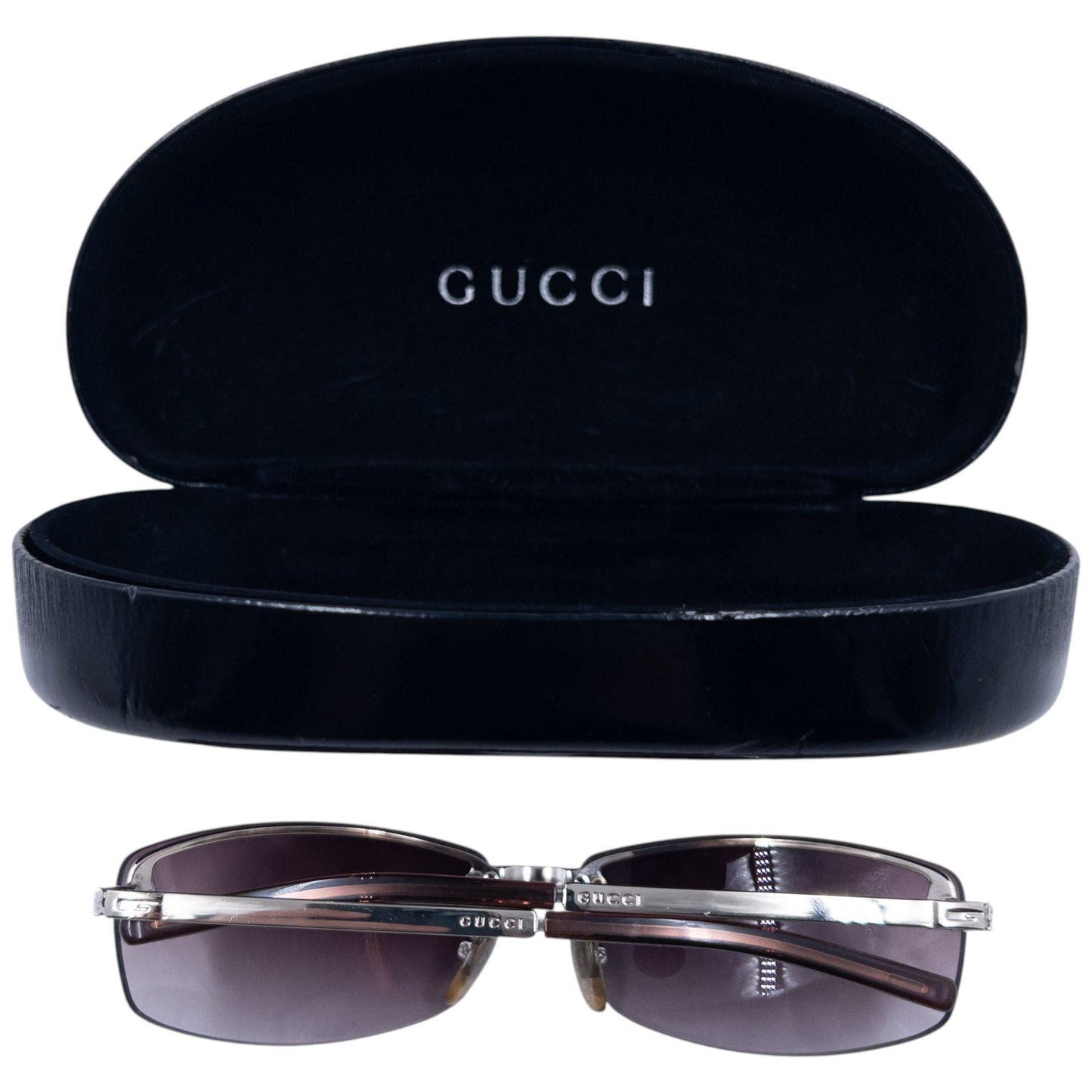 Vintage 90s Gucci Rimless Sunglasses | O/S, Brown