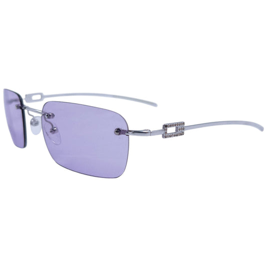 Vintage 90s Gucci By Tom Ford Diamonte Rimless Sunglasses | O/S, Purple
