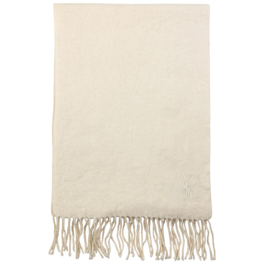 Vintage YSL Yves Saint Laurent Wool Tassel Scarf
