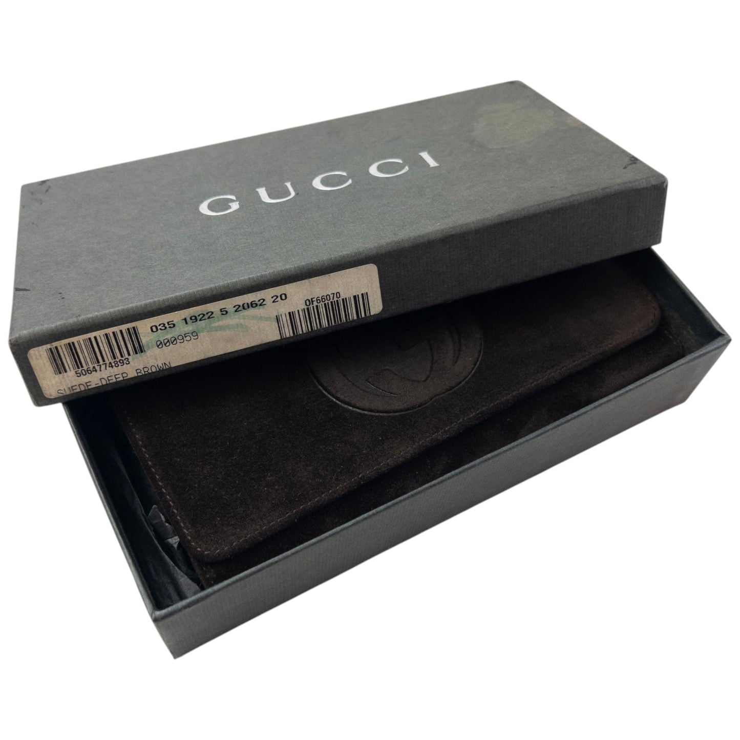 Vintage 2000s Gucci Embossed Suede Purse