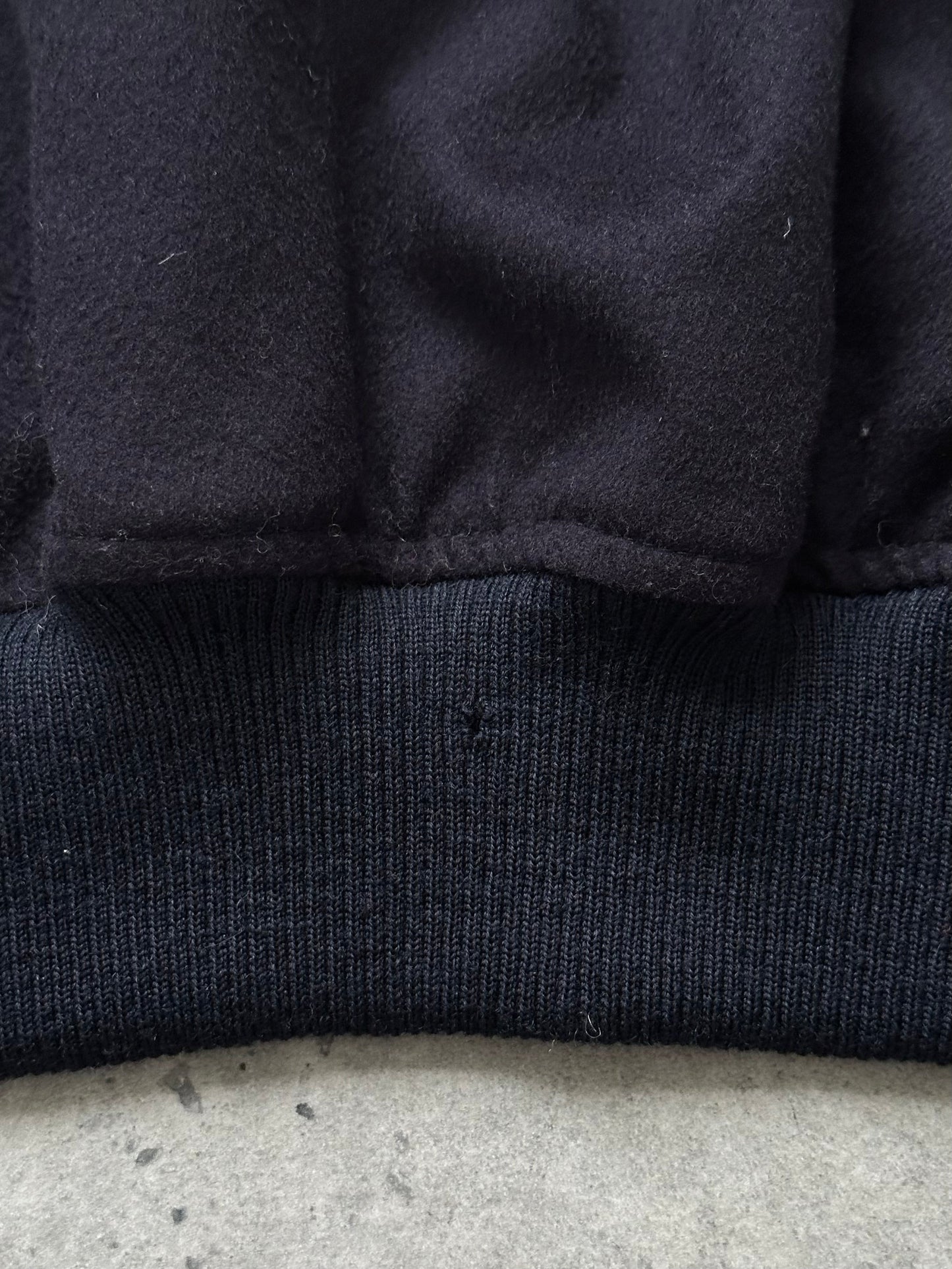 Faconnable 1980s Pure Wool High Neck Bomber Jacket - M