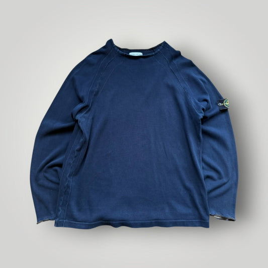SS/06 Stone Island Rolled Edge Neck Jumper XXL | O/S, Navy