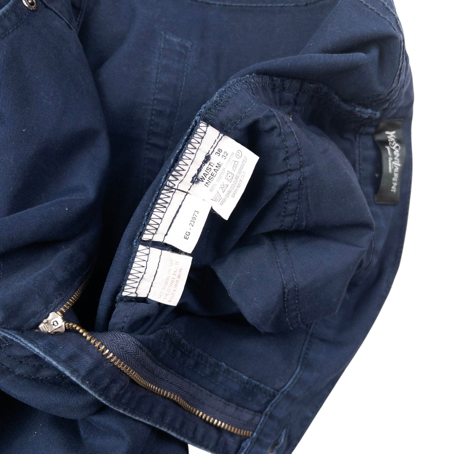 Vintage YSL Yves Saint Laurent Embroidered Chino Trousers Size W37