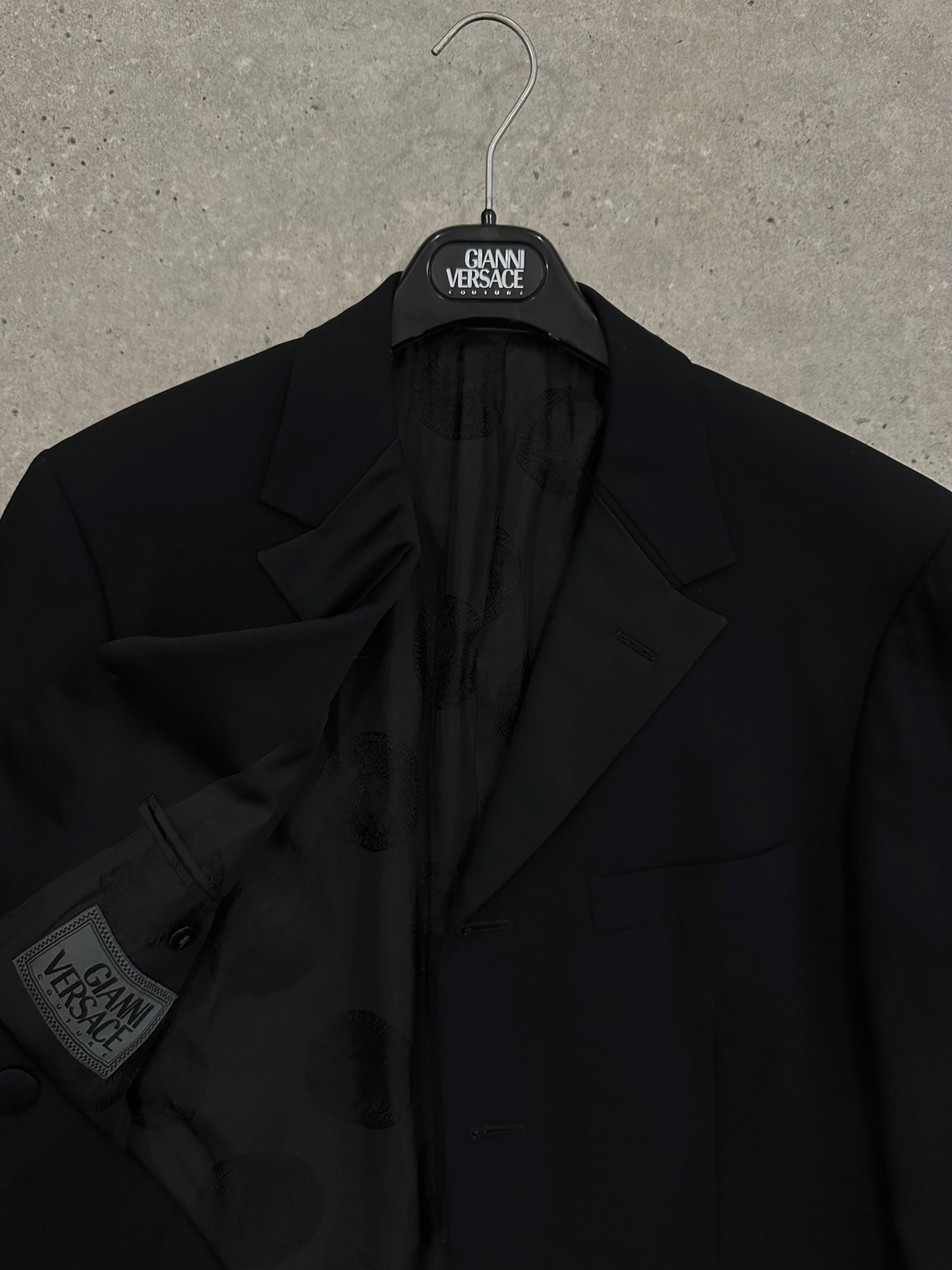 Gianni Versace Couture Tuxedo Wool Single Breasted Blazer - M/L
