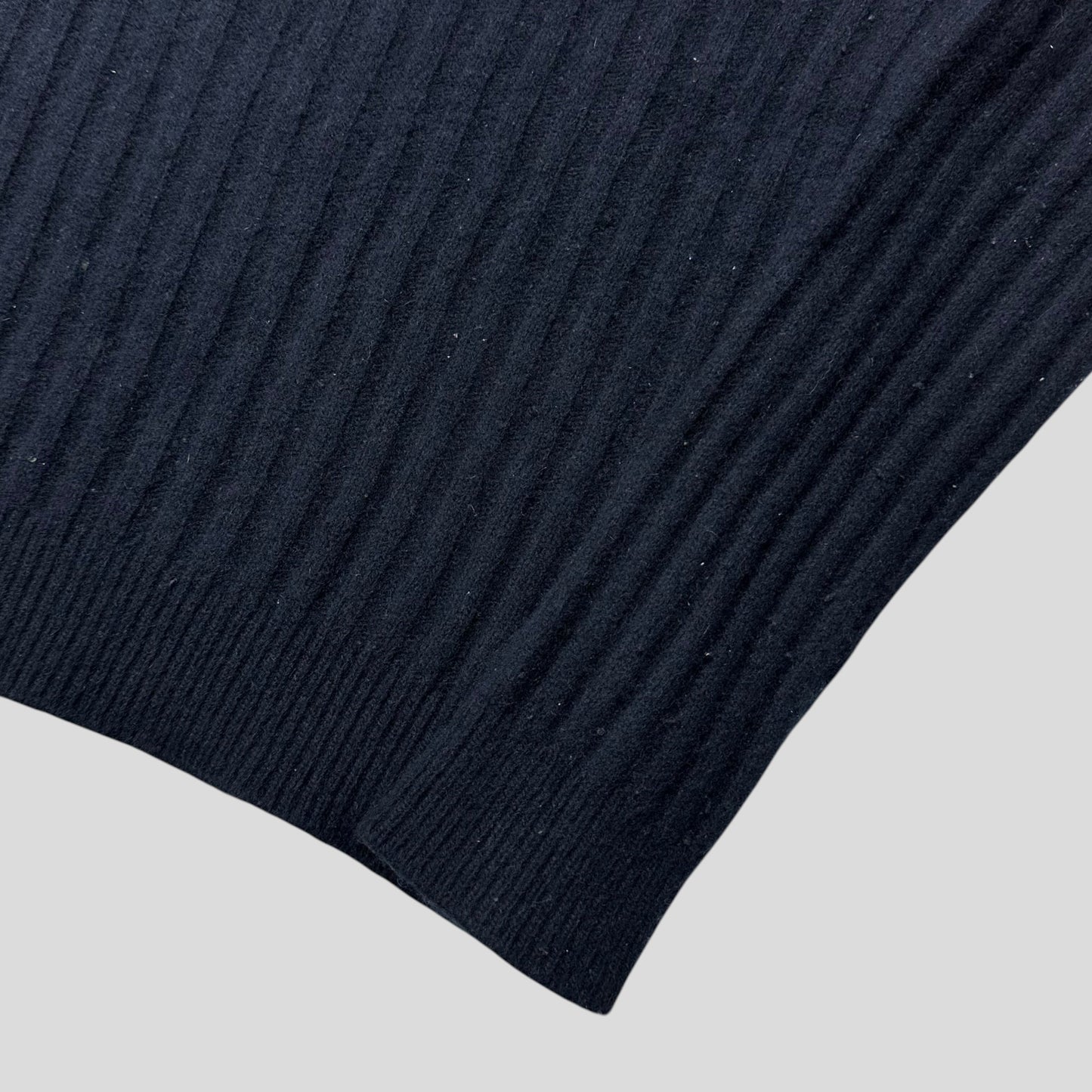 Prada Milano 00’s 3D Ribbed Navy Wool Knit Sweater - S | Default Title, Navy