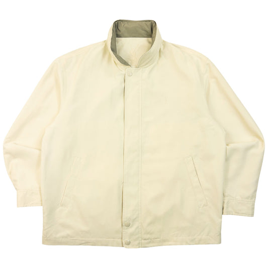 Vintage 90s YSL Yves Saint Laurent Harrington Jacket Size M | Medium, Cream