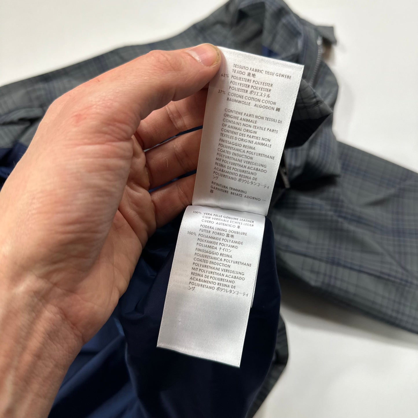 Gucci 2013 Grid Plaid Leather Horsebit Harrington Jacket - M