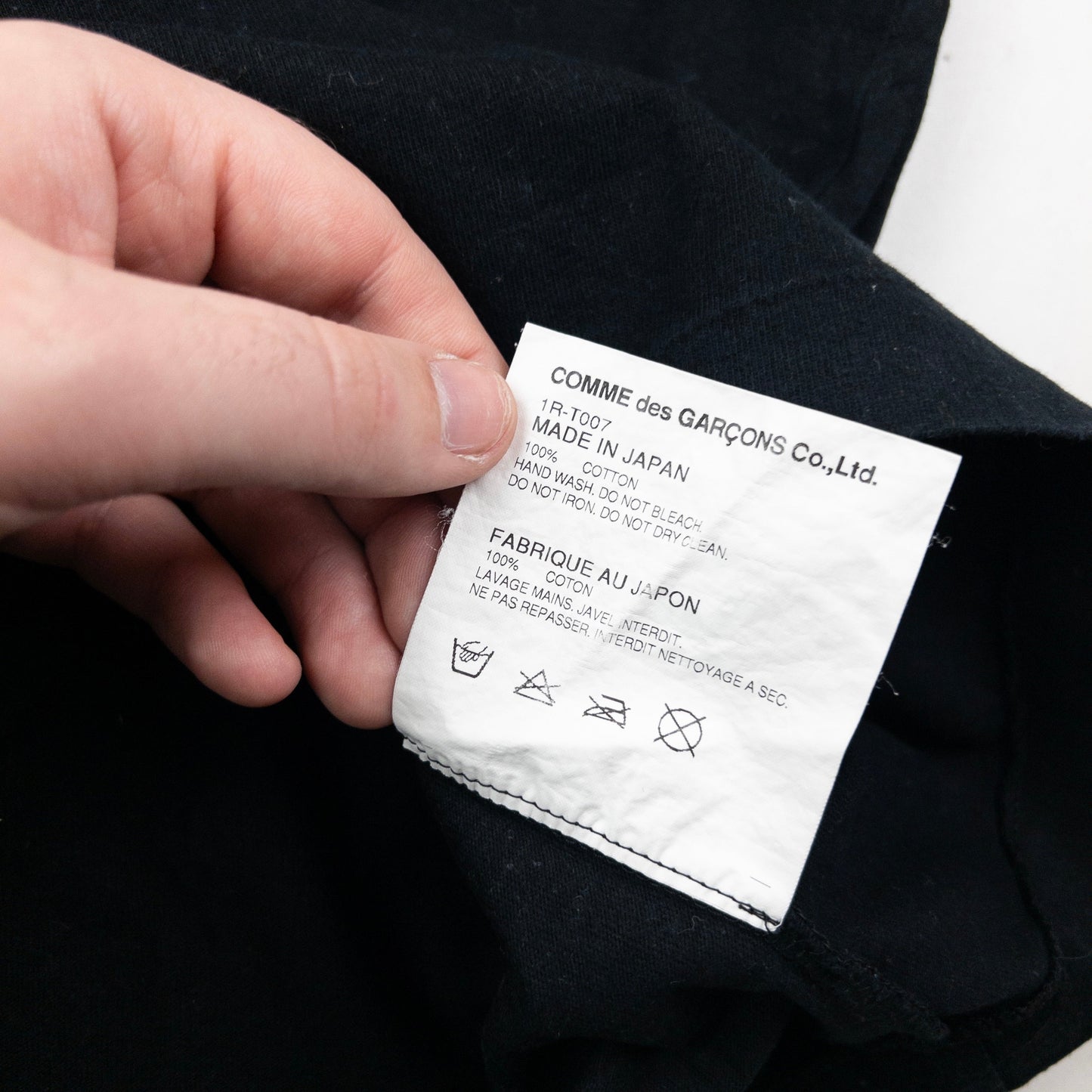 Comme Des Garçons BLACK Safety Pin Graphic T Shirt Womens Size S | Small, Black