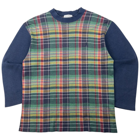 Vintage 80s YSL Yves Saint Laurent Checkered Jumper Size S | Small, Red