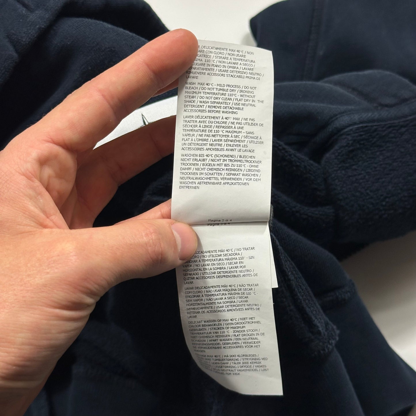 Stone Island Navy Heavy Cotton Zip-up Hoodie - S/M