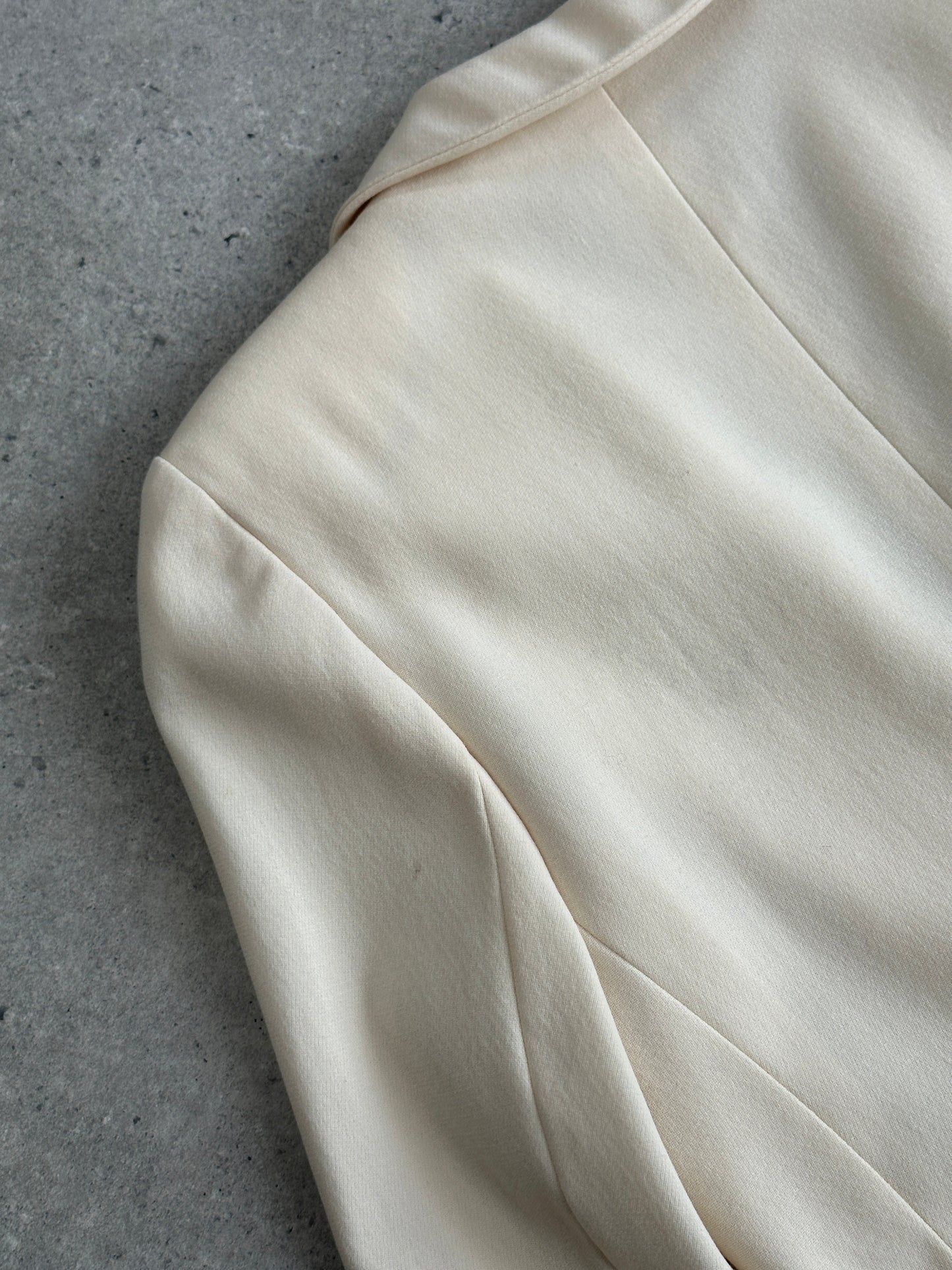 Giorgio Armani 1980s Wool Satin Tuxedo Blazer - S/M