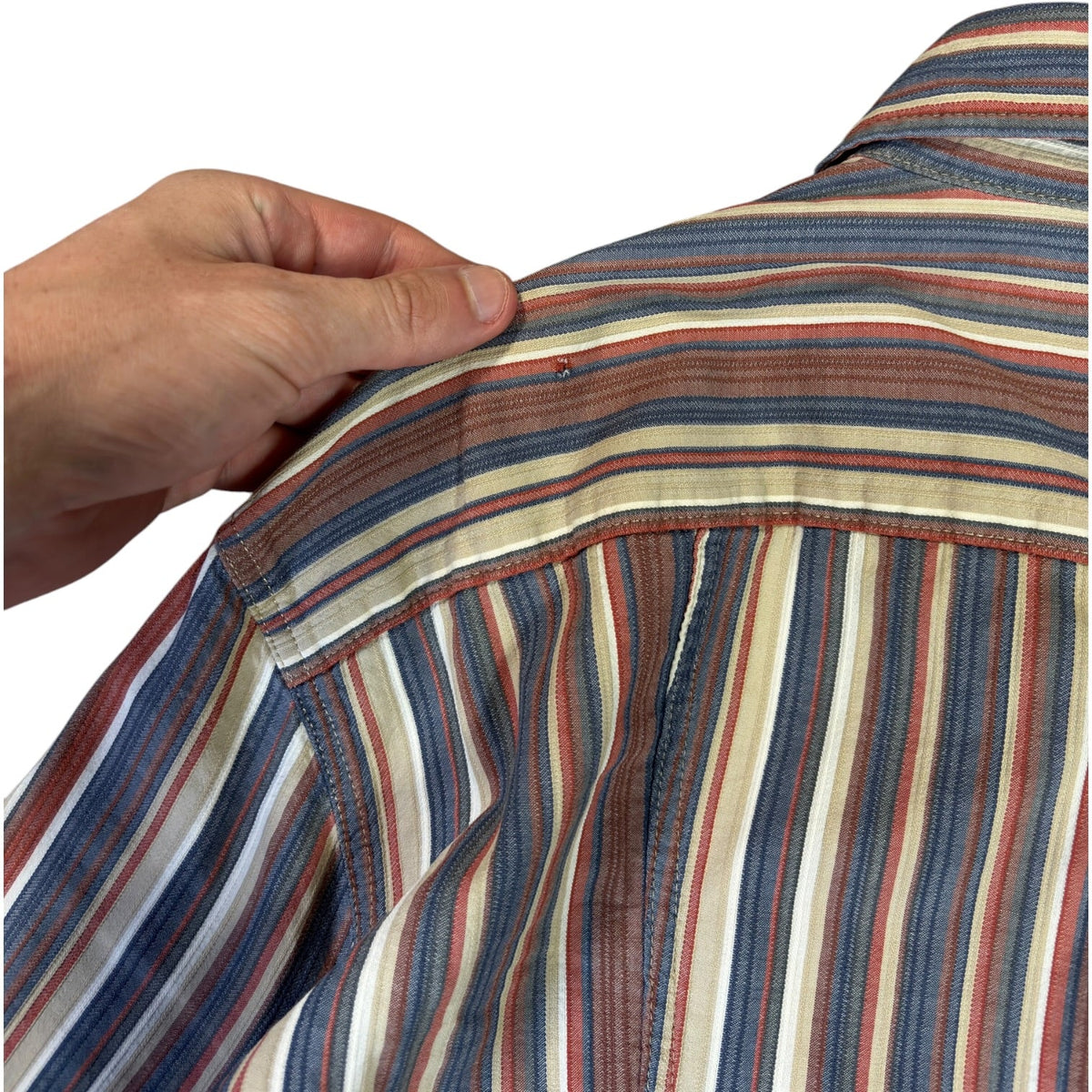 Armani Jeans 00's Striped Long Sleeve Shirt L | Large, Red