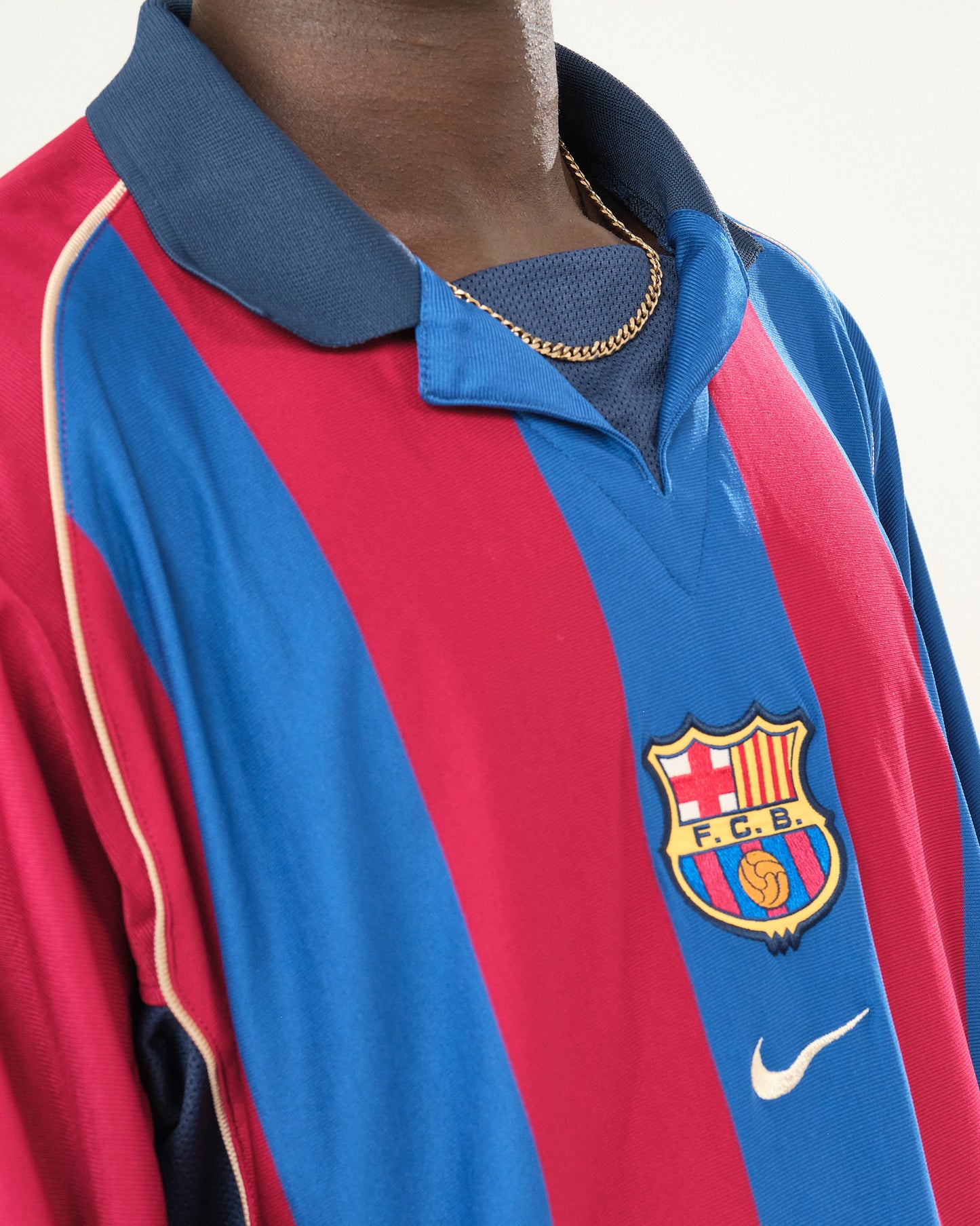 2001-02 Barcelona Nike Player Issue Long Sleeve Home Shirt (XL)
